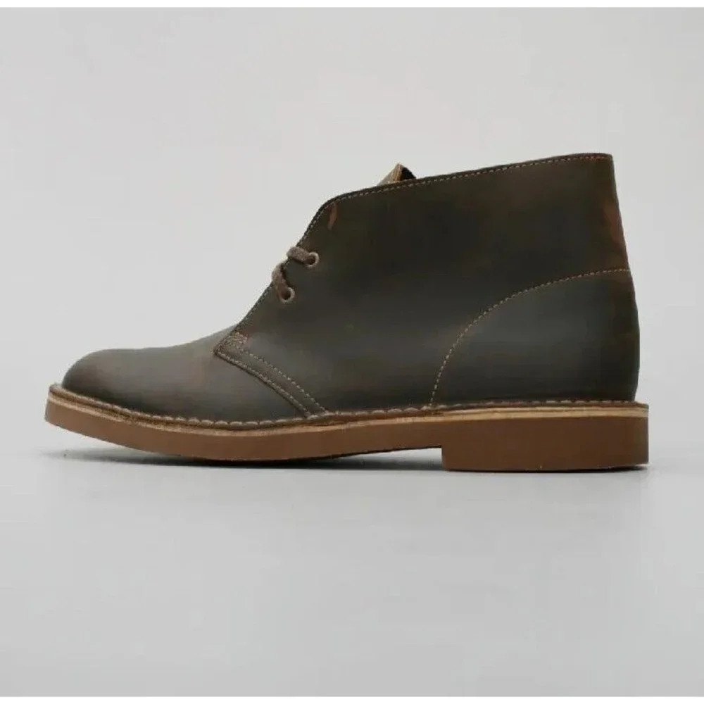 Clarks Bushacre 2 Mens 10 Brown Beeswax Leather Chukka Desert Ankle Boots 15522